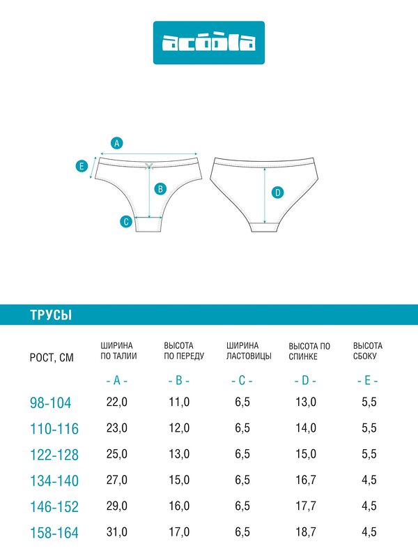 Acoola Трусы 448620 20234120013 ассорти