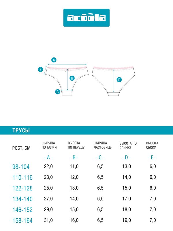 Acoola Трусы 449044 20234120014 набивка