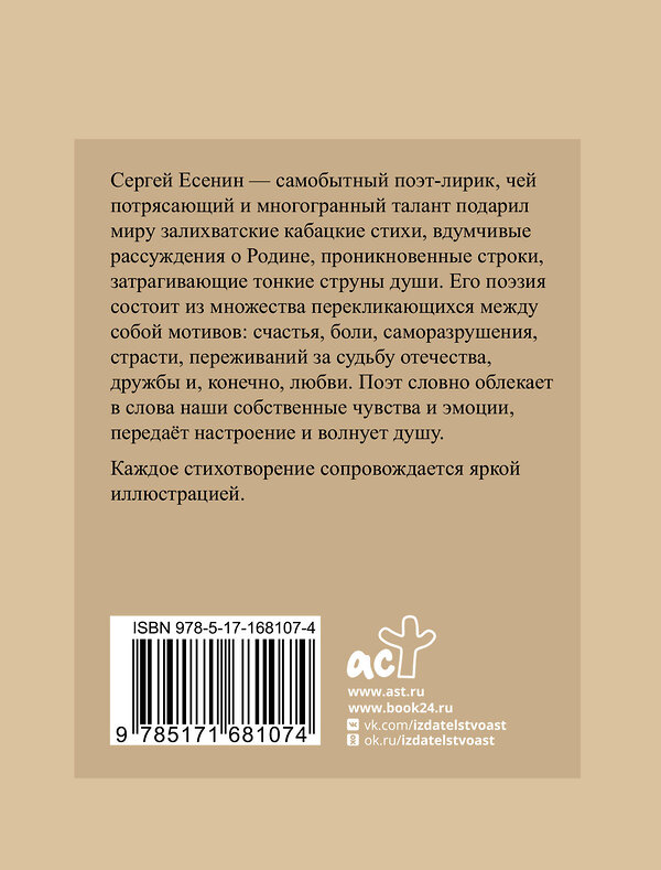 АСТ Есенин С.А. "Есенин. Избранная лирика с иллюстрациями" 460756 978-5-17-168107-4 