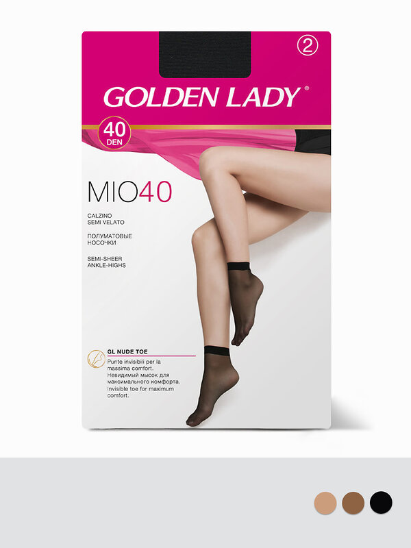 Golden Lady Носки 462363 calz. MIO 40 носки (2 пары) Melon (Бежевый)