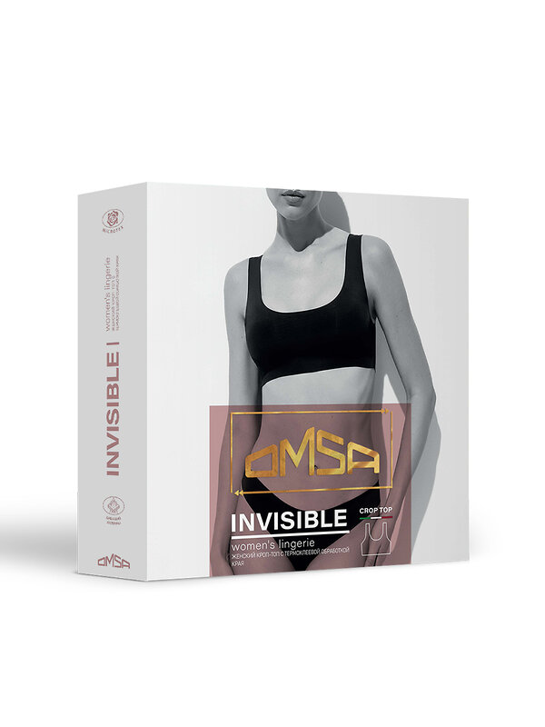 Omsa Топ 462973 2. OmD 1142B Invisible Майка "Топ" женская (кроп-топ на широких бретелях с вкладышами), PA Nudo (Бежевый)