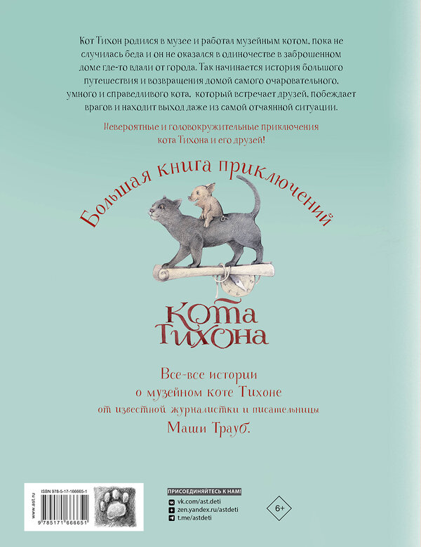 АСТ Маша Трауб, Валерий Козлов "Большая книга приключений кота Тихона" 464778 978-5-17-166665-1 