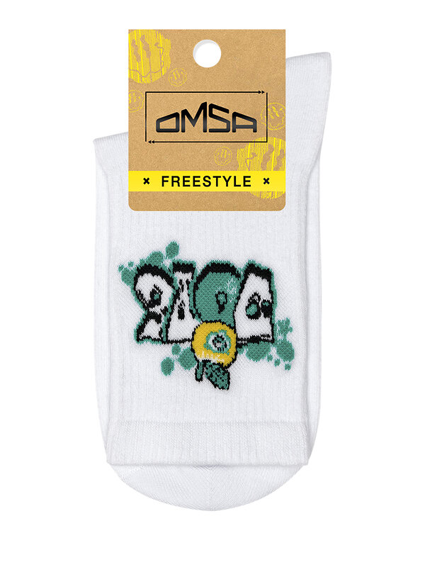 Omsa Носки 465863 OMSA FREESTYLE 613 Bianco/apple (Белый)