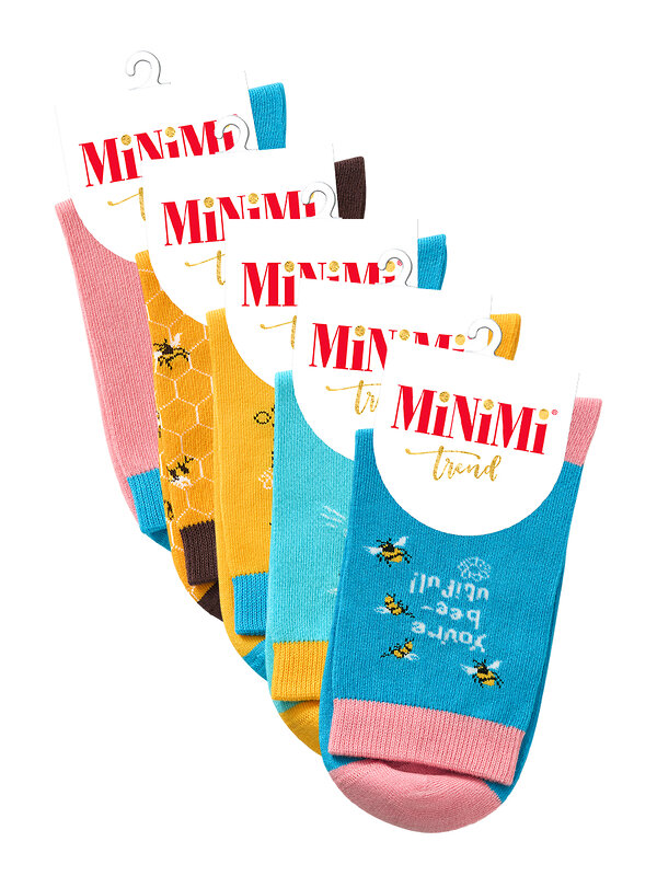 Minimi Носки 465965 MINI TREND 4217 с рисунком Пчёлы Blu Сhiaro (Голубой)