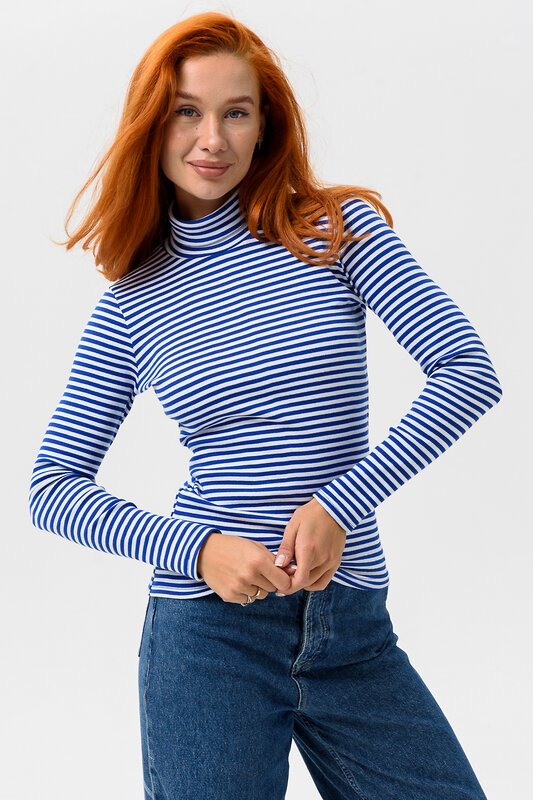 Натали Водолазка 466587 14439 полоса синий-белый