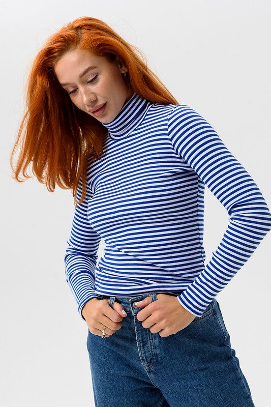 Натали Водолазка 466587 14439 полоса синий-белый