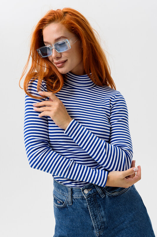 Натали Водолазка 466587 14439 полоса синий-белый
