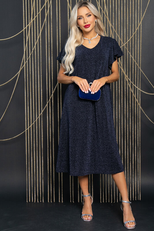 LT Collection Платье 466642 П11770 мерцающий синий