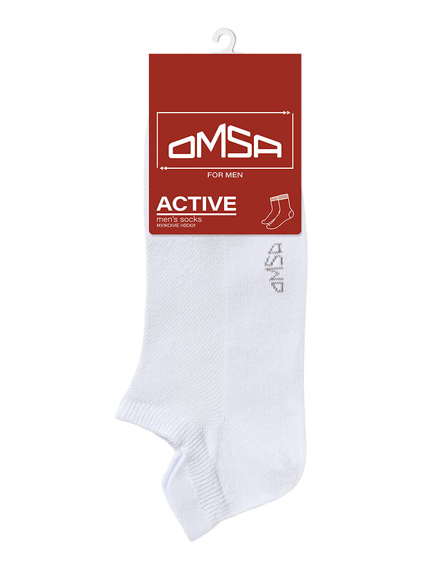 Omsa Носки 466659 OMSA ACTIVE 113 гладь по стопе с фальшпяткой Bianco (Белый)