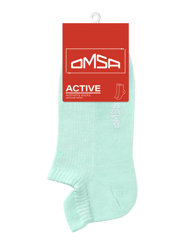 Omsa Носки 466691 OMSA ACTIVE 155 укороченные - основание сетка с фальшпяткой Menta (Зеленый)