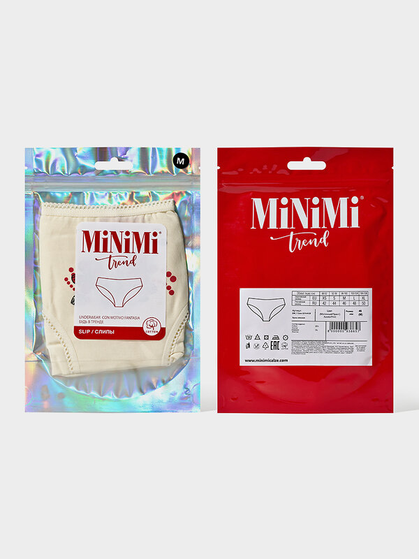 Minimi Трусы 466884 БMi_T Cane 2211-41CE Slip (собачки), CO Avorio/Print (Молочный)