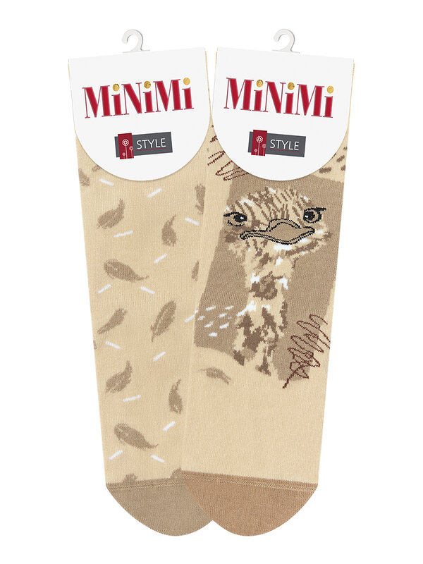 Minimi Носки 466985 MINI STYLE 4601 Beige/перо (Бежевый)