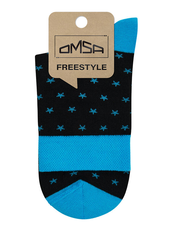 Omsa Носки 467015 OMSA FREESTYLE 609 Nero/Turchese (Черный)