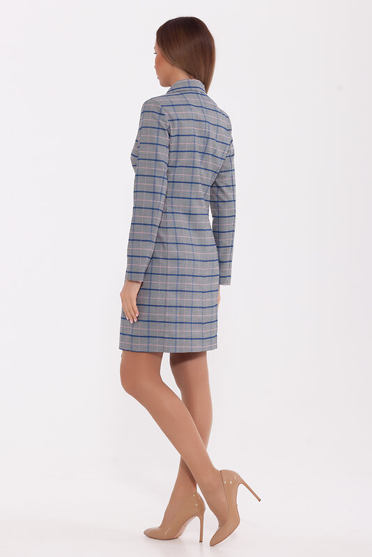 VISERDI Платье 75960 10047-мкл 419950 Серый/сине-розовая клетка