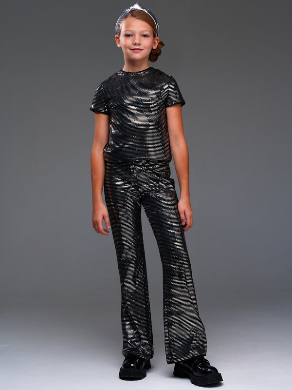 PLAYTODAY Брюки 472566 42421001 черный,серебряный