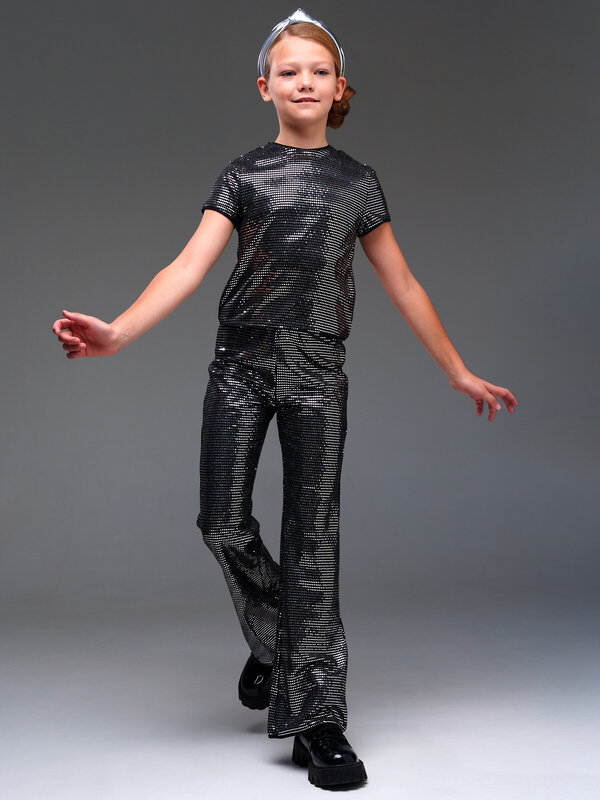 PLAYTODAY Брюки 472566 42421001 черный,серебряный