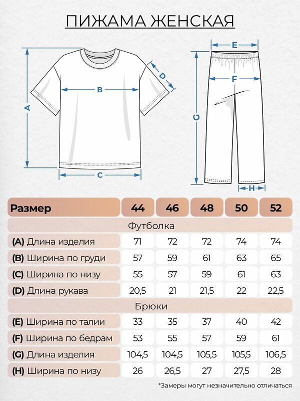 Be Friends Пижама 473179 09324 молочный/синяя клетка