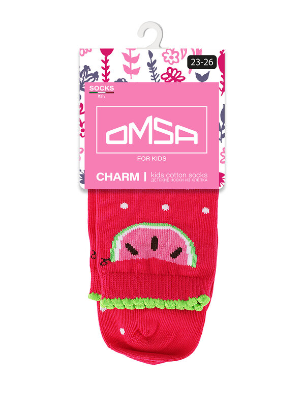 Omsa Носки 474320 OMSA kids   Calzino 22P61 (фрукты) Fuxia (Розовый)