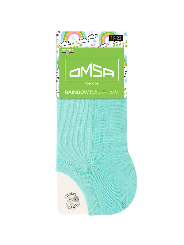 Omsa Носки 474475 OMSA kids   Calzino 21C01 супер укороченный Menta (Зеленый)