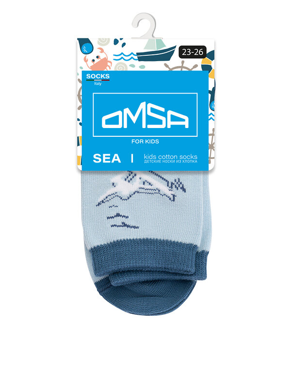 Omsa Носки 474516 OMSA kids   Calzino 23Р64 (Сёрфинг) Blu Сhiaro (Голубой)