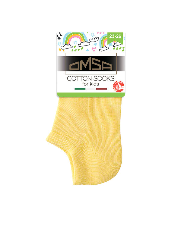 Omsa Носки 474607 OMSA kids   Calzino 21C01 супер укороченный Lemon (Желтый)