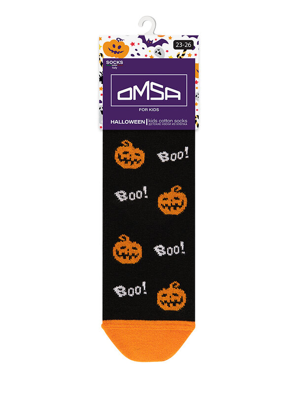 Omsa Носки 474915 OMSA kids   Calzino 21P68 (Halloween) Nero (Черный)