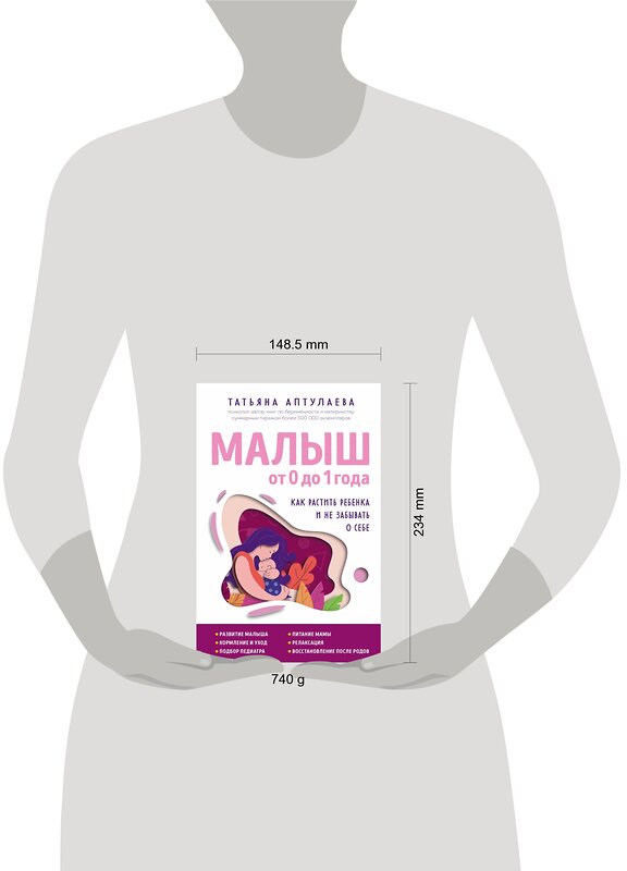 Эксмо Татьяна Аптулаева "Малыш от 0 до 1 года. Как растить ребенка и не забывать о себе" 474993 978-5-04-113284-2 