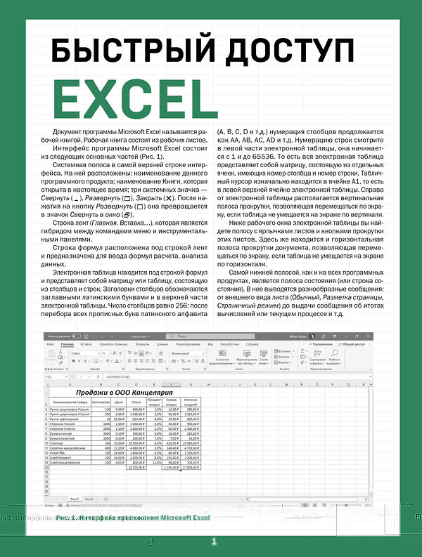 Эксмо Виктор Шитов "Быстрый доступ. Excel: таблицы, формулы, секреты. Шпаргалка-буклет для начинающих (215х285 мм, 6 полос компактного буклета в европодвесе)" 475154 978-5-04-191202-4 