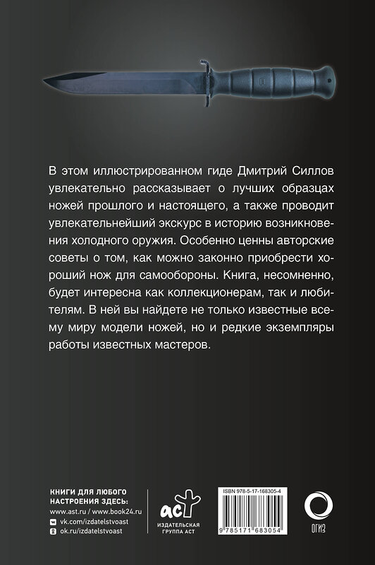 АСТ Дмитрий Силлов "Ножи мира. Популярный иллюстрированный гид" 475796 978-5-17-168305-4 