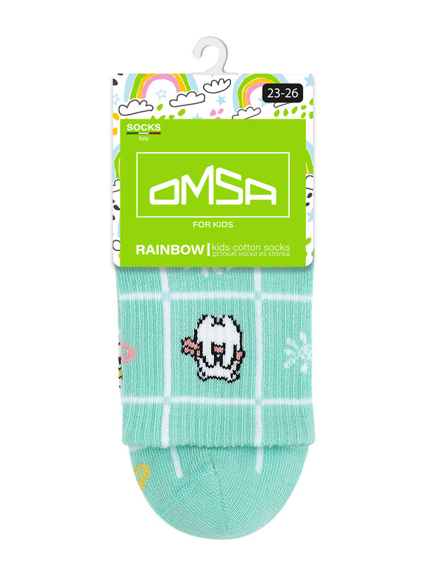 Omsa Носки 476125 OMSA kids   Calzino 21P75 (Мишки) Menta (Зеленый)