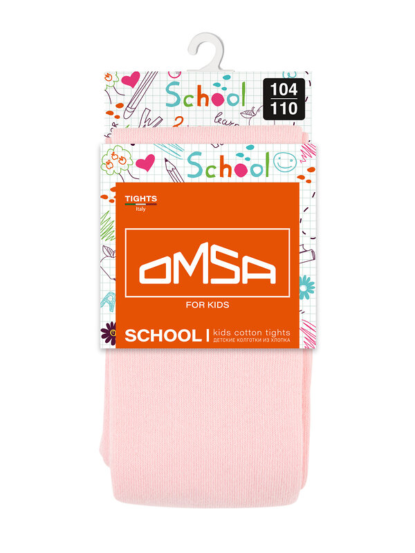 Omsa Колготки 476368 OMSA kids Collant   11С01-2 школа гладь Rosa (Розовый)