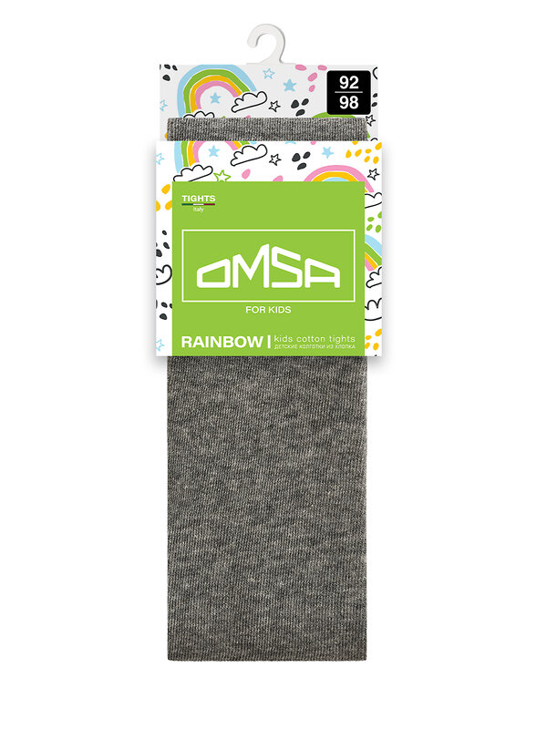 Omsa Колготки 476405 OMSA kids Collant   11С02-1 дет.сад гладь без пятки Grigio Melange (Серый)