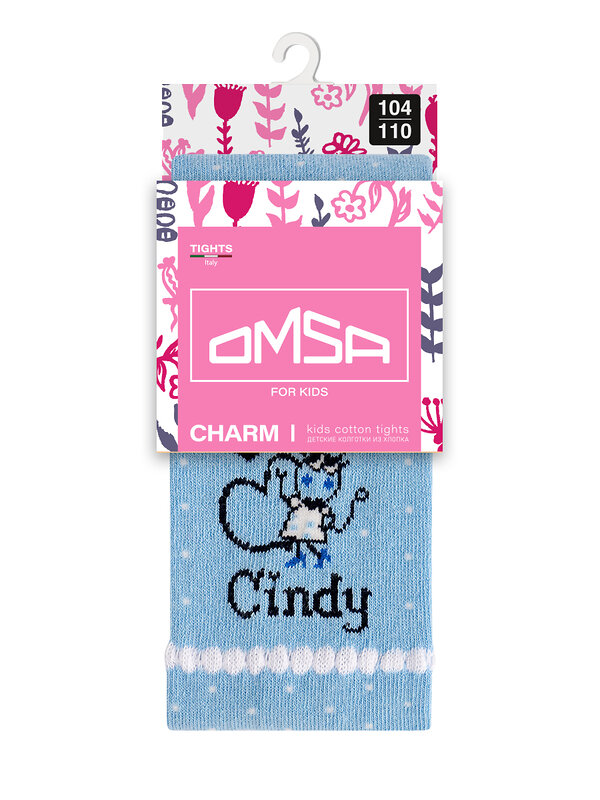 Omsa Колготки 476501 OMSA kids Collant  12Р33-1 с рисунком (Cindy) Blu Сhiaro (Голубой)