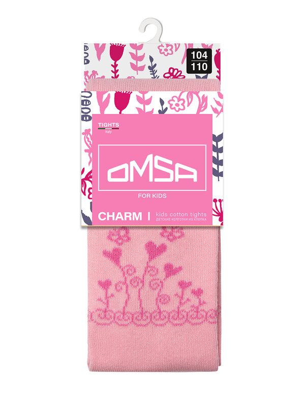 Omsa Колготки 476517 OMSA kids Collant  12Р21-2 с рисунком (бабочки) Rosa Chiaro (Розовый)