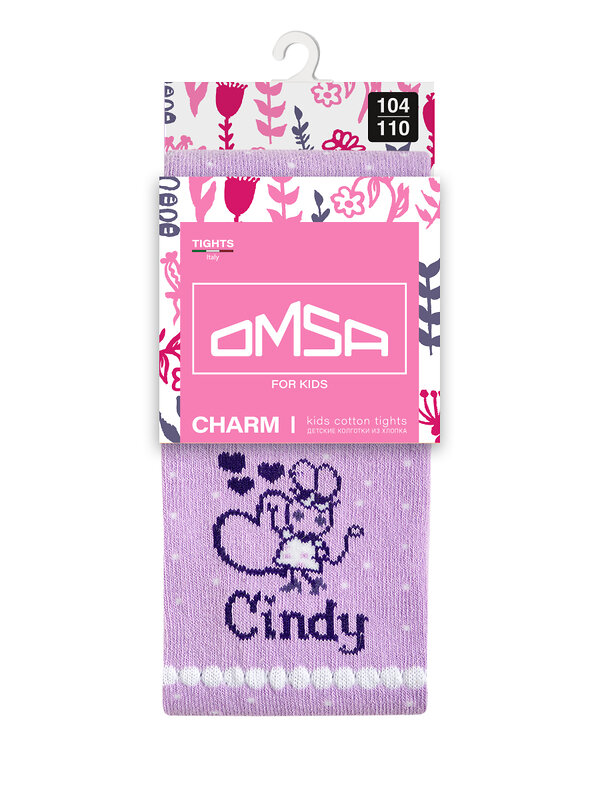 Omsa Колготки 476521 OMSA kids Collant  12Р33-2 с рисунком (Cindy) Lilla (Фиолетовый)