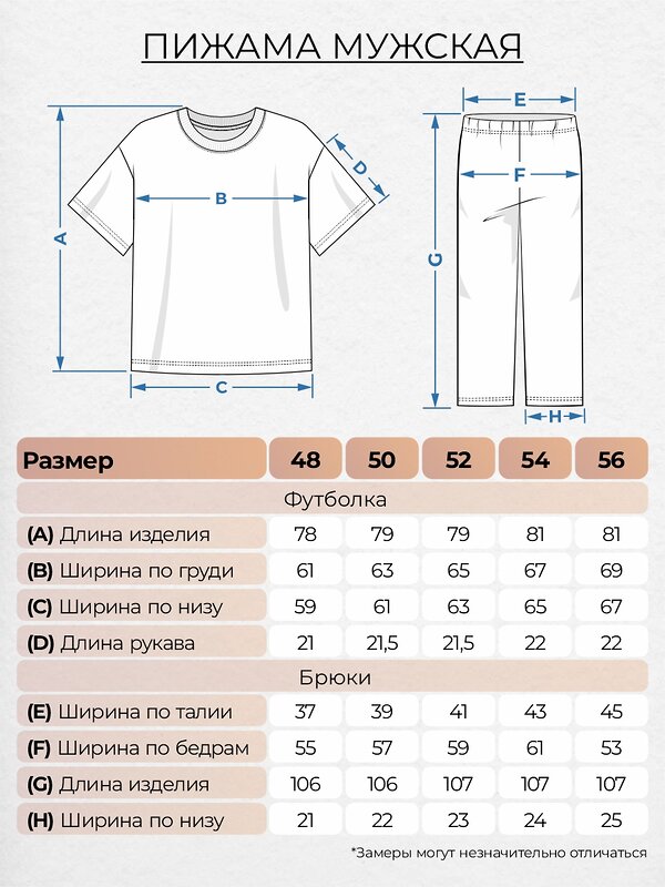 Be Friends Пижама 478666 0942 молочный/синяя клетка