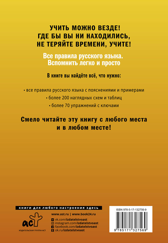 АСТ Ф. С. Алексеев "Все правила русского языка. Вспомнить легко и просто" 485956 978-5-17-132756-9 