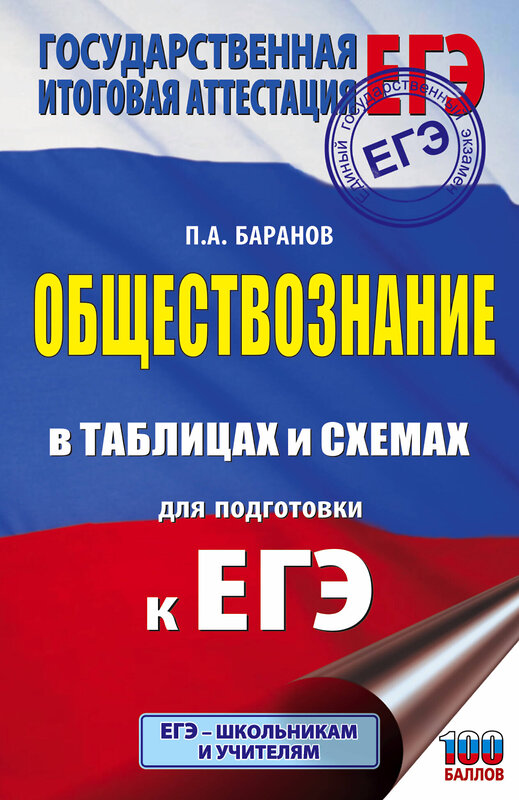 АСТ Баранов П.А. "ЕГЭ. Обществознание в таблицах и схемах. Справочное пособие. 10-11 классы" 486104 978-5-17-138965-9 