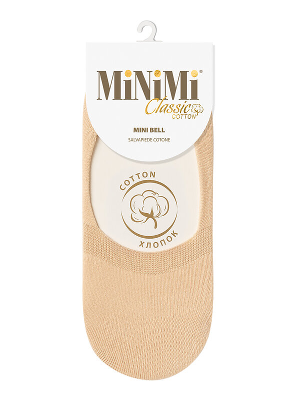 Minimi Подследники 486682 MINI BELL хлопок (подследники) (укрепление силиконом) (1пара) Beige (Бежевый)