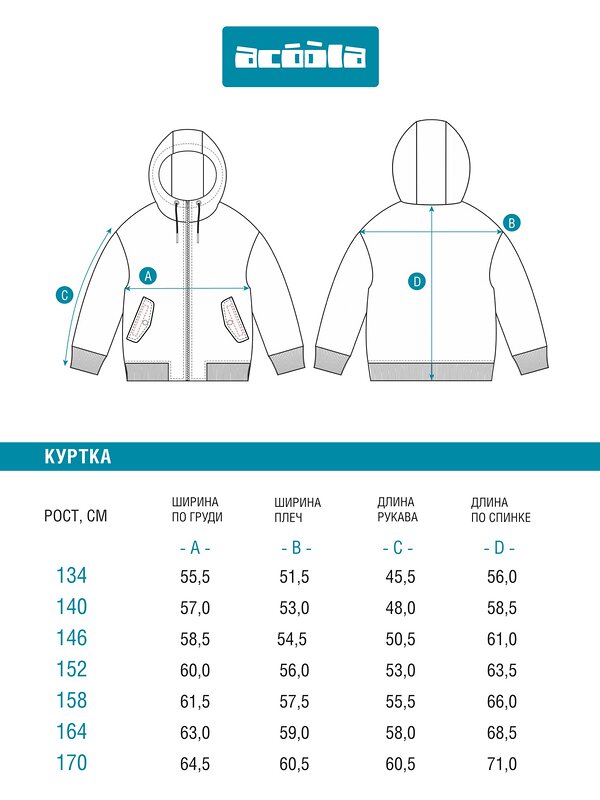 Acoola Куртка 497267 20110130301 серо-голубой