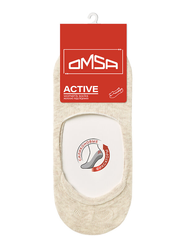 Omsa Подследники 499655 OMSA ACTIVE 171 (подследники меланж) Avorio Melange (Молочный)