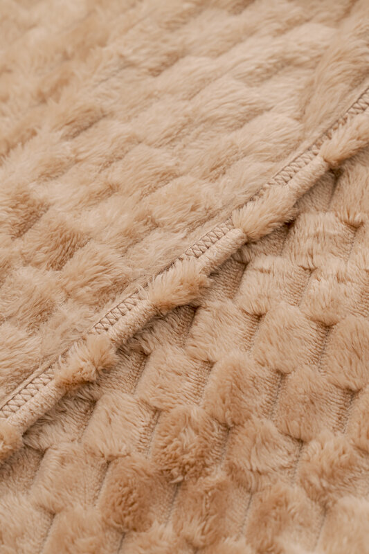 Натали Плед 500759 Плед покрывало Черепаха однотонный велсофт бежевый