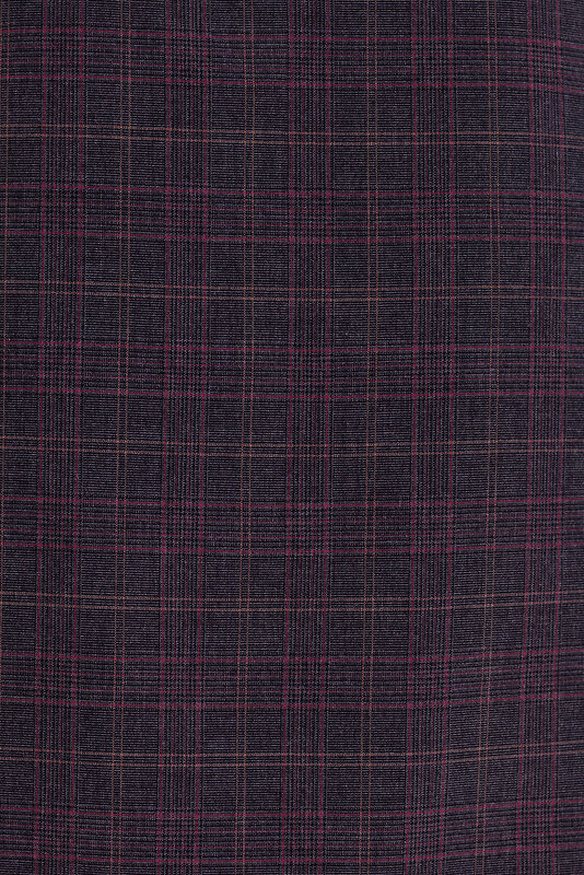 VISERDI Платье 81800 10033-клт 4191070 Темно-серый/бордовая клетка