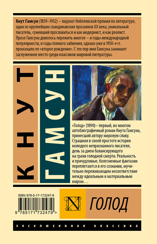 АСТ Кнут Гамсун "Голод" 505115 978-5-17-173247-9 