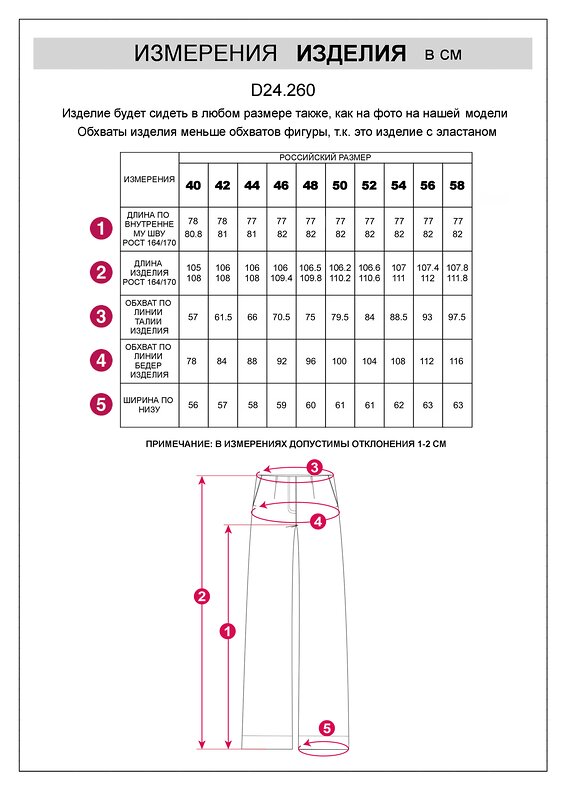 VILATTE Брюки 505860 D24.260 черный