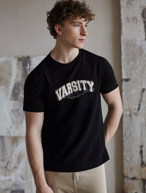 VILATTE Футболка 507350 U49.026 черный_varsity