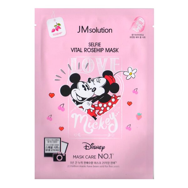 JMsolution Маска тканевая с экстрактом шиповника / Disney Collection Selfie Vital Rosehip Mask, 30 мл 518437 22389 