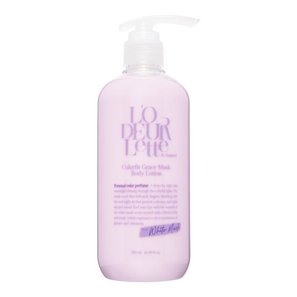 LODEURLETTE Парфюмированный лосьон для тела с ароматом белого мускуса / In England Colorfit Grace Musk Body Lotion, 500 мл 522801 24046 