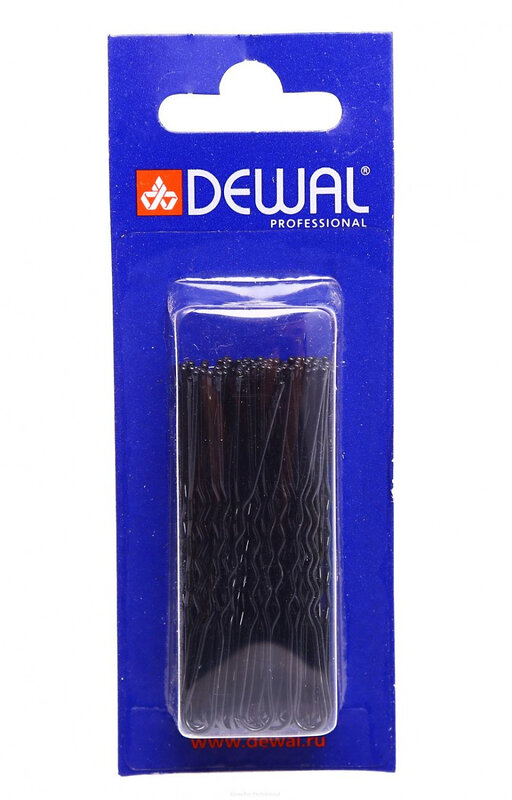 Dewal Шпильки для волос волна SLT60V-1/60, 60 мм, черный, 60 шт. 532018 1917 