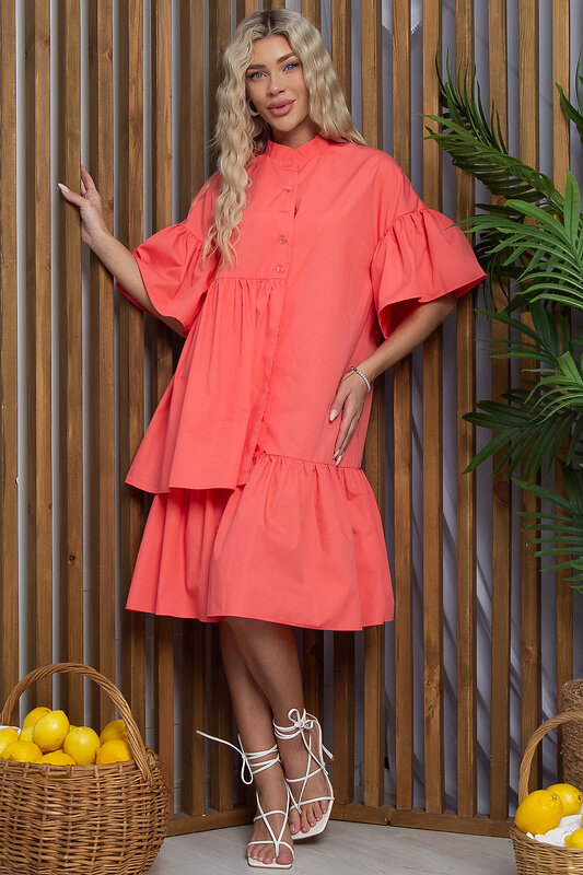 LT Collection Платье 532680 П13343-36М коралловый